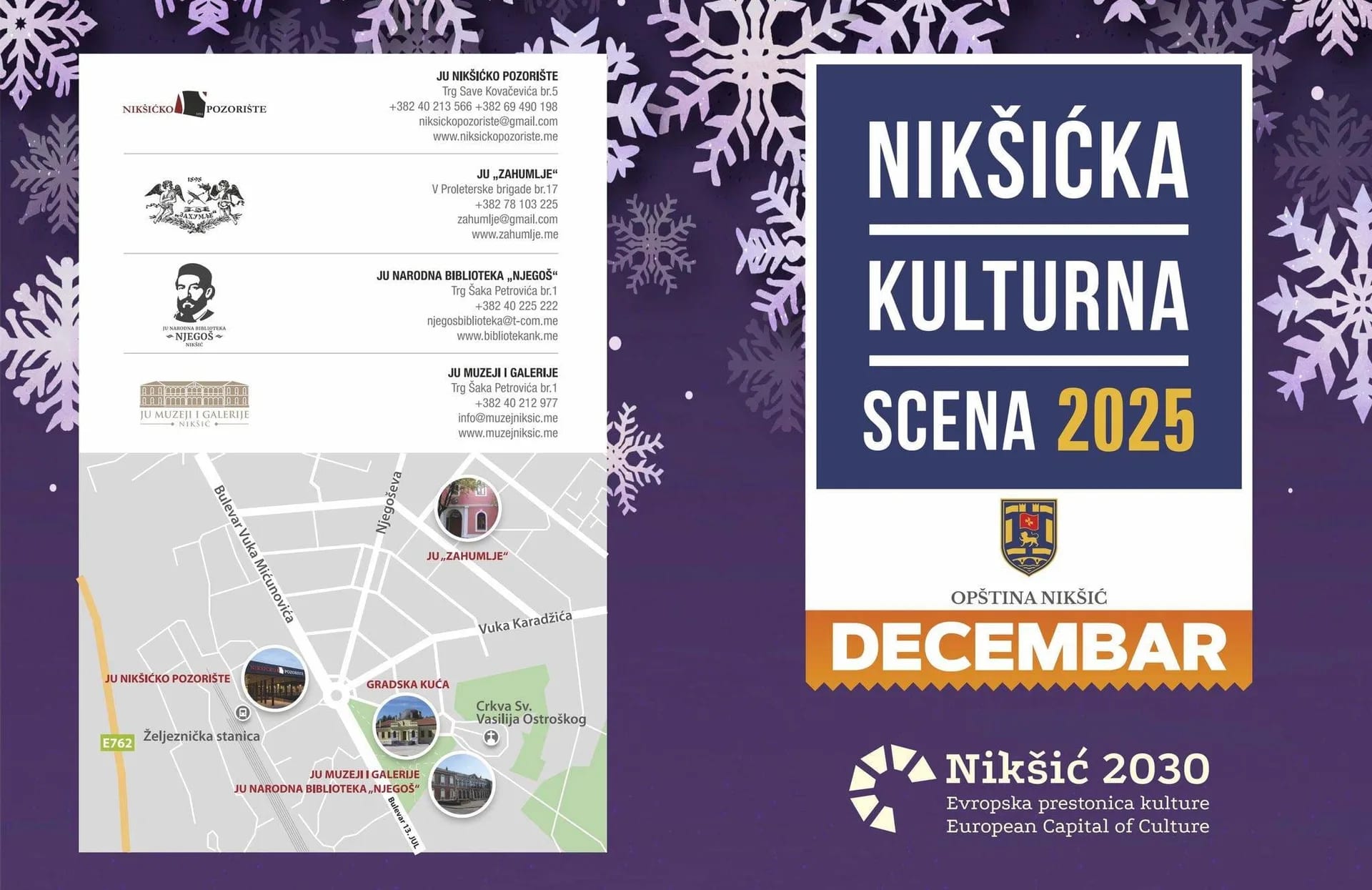 Decembarski repertoar kulturnih dešavanja
