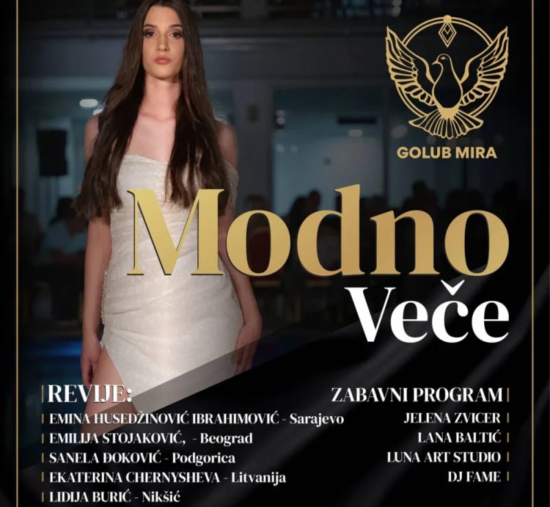 Međunarodni festival umjetnosti i mode “Golub mira” večeras na Trgu slobode
